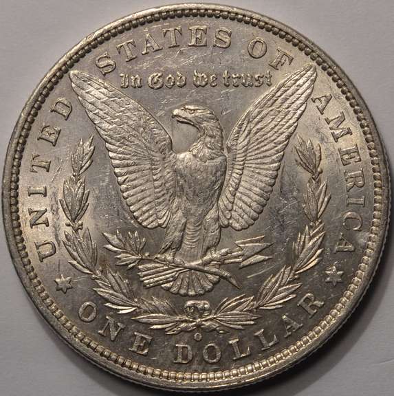 1890-O Morgan Silver Dollar Lustrous BU.