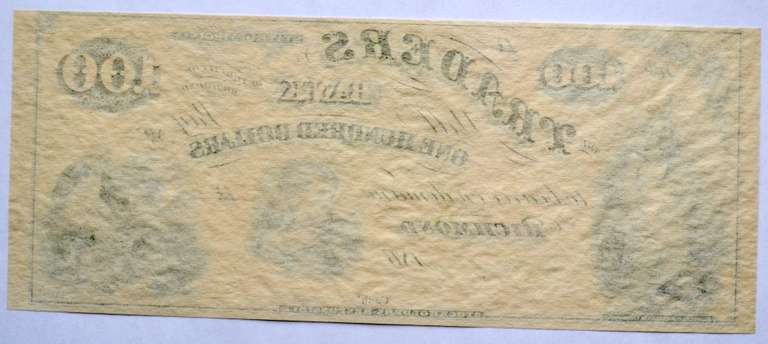$ 100 Traders Bank of Richmond Circa 1860 Proof or Remainder Note