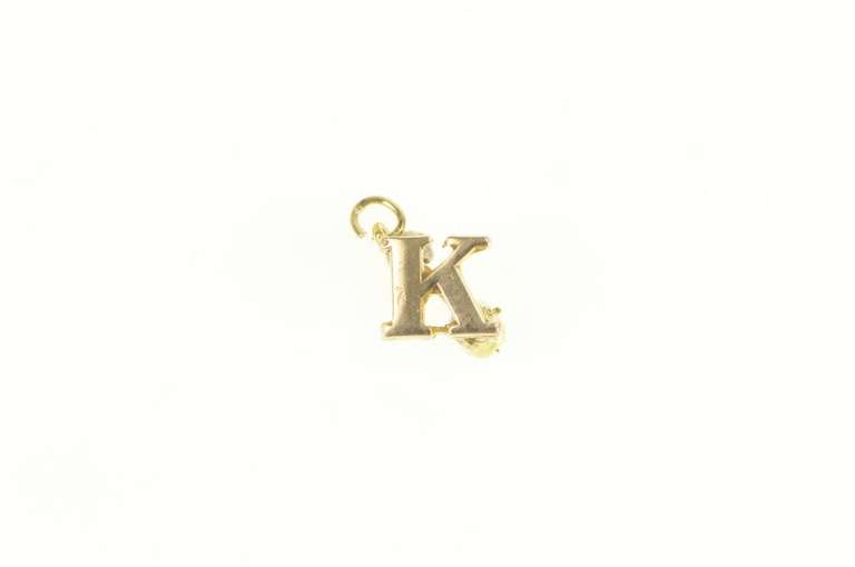 10K Yellow Gold K Kappa Greek Letter Fraternity Lapel Pin/Brooch