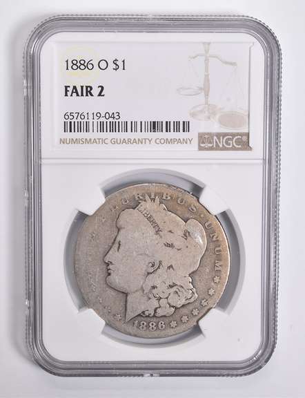 FAIR 2 1886-O Morgan Silver Dollar NGC Lowball Low Ball