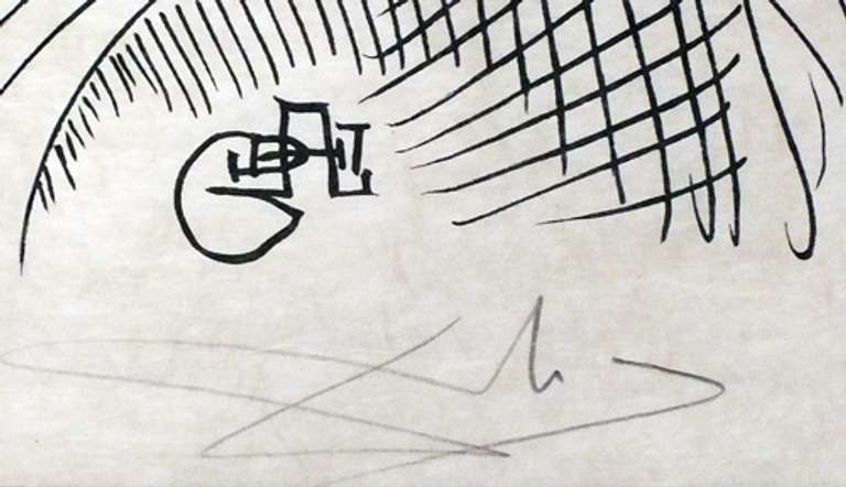 Very rare and collectable hand signed Salvador Dali