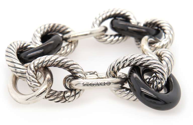 David Yurman XL Oval Chain Link Bracelet in Sterling