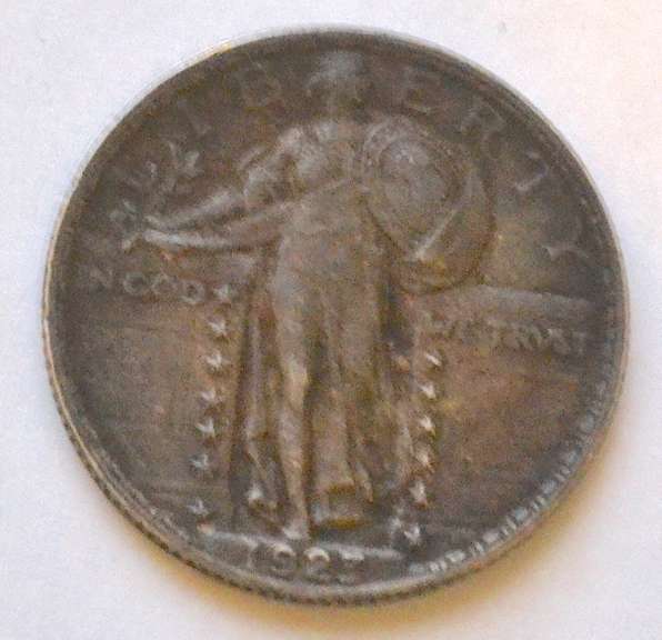 1923 Toned Near Unc Standing Liberty Quarter
