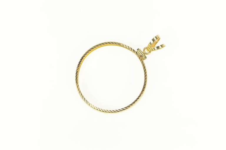 14K Yellow Gold 1 oz. Gold Panda Coin Holder Bezel Pendant