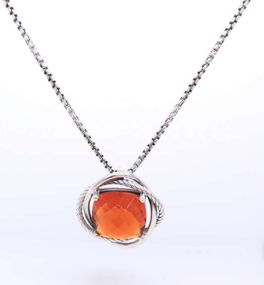 David Yurman Infinity Citrine Pendant on Chain