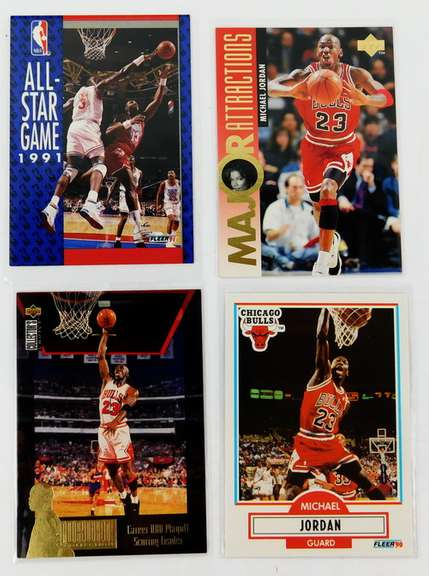 4 Michael Jordan Basketball Cards