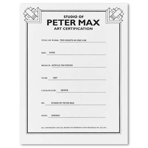 Two Hearts As One by Peter Max