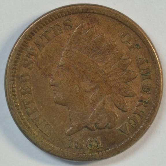 Key date 1861 Indian Head Cent. Full Liberty details