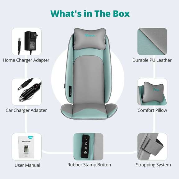 Neck And Back Massage Cushion Portable With Kneading