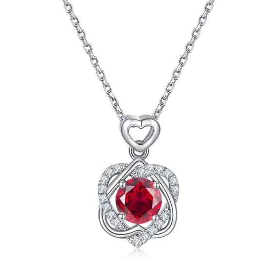Gorgeous VVS1 Lab Created Ruby Pendant