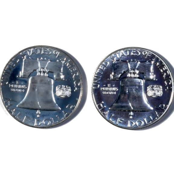 2 1961 Cameo Proof Franklin Halves.