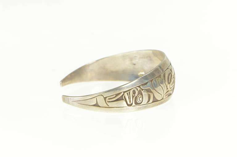 Sterling Silver Barry Herem Emerging Mankind Cuff Bracelet