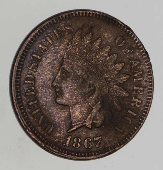 1867 Indian Head Cent - Circulated