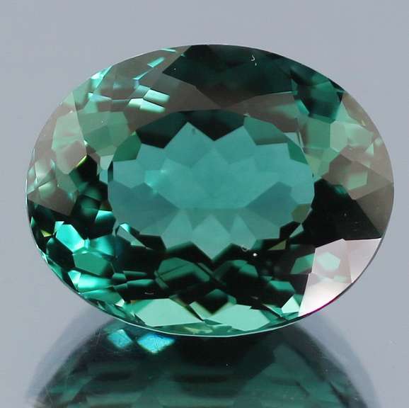32.73ct top blue green hue created Amethyst