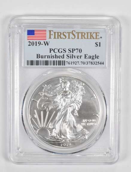 SP70 2019-W American Burnished Silver Eagle - First Strike - PCGS