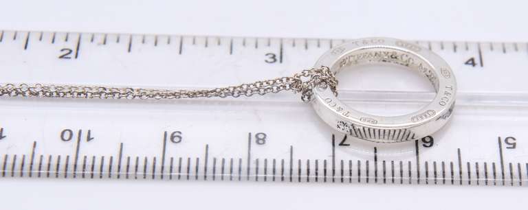 Tiffany & Co 1837 Circle Pendant on Chain