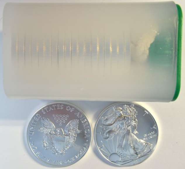 Superb Gem BU Roll of Twenty (20) 2011 $1 Silver Eagle coins