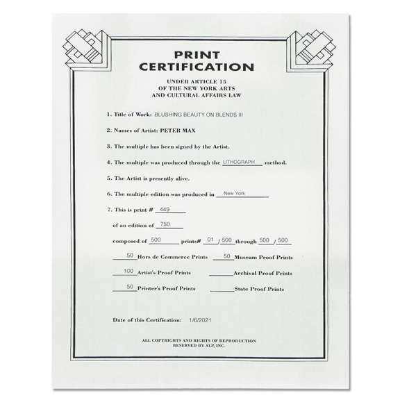 Blushing Beauty on Blends Limited Edition by Peter Max