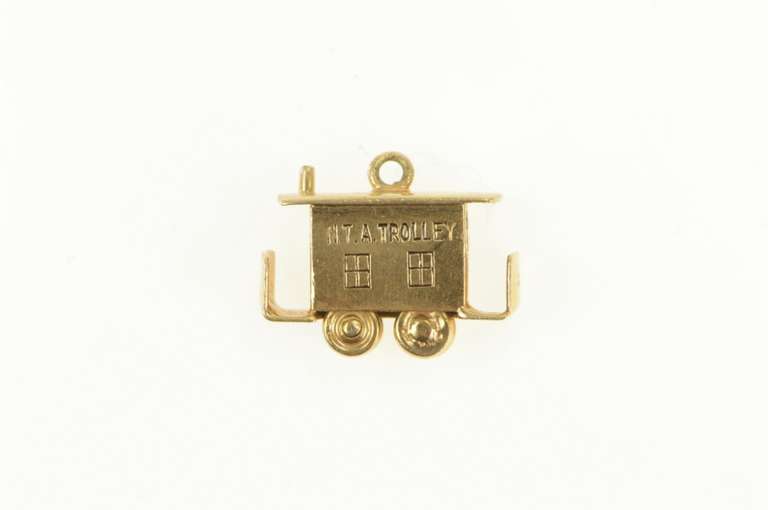 10K Yellow Gold NTA Nat'l Trolleybus Assn. Trolley Car Charm/Pendant