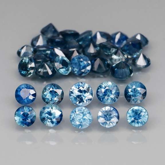 Heated only top blue 3.64ct Sapphire set