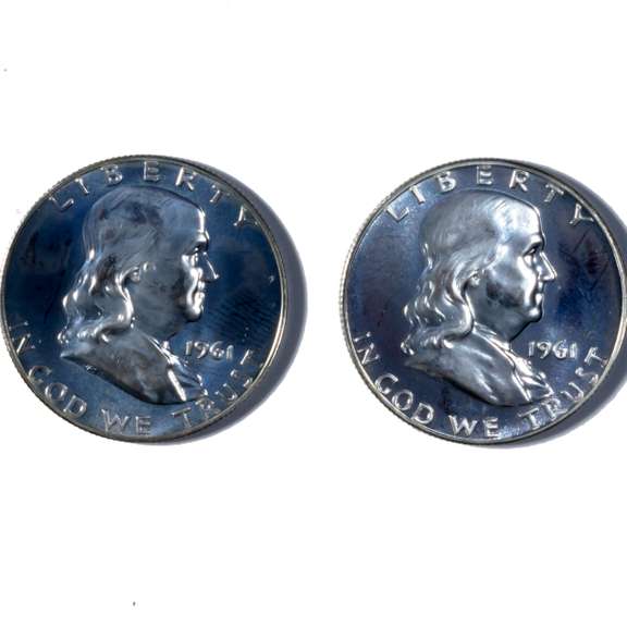 2 1961 Cameo Proof Franklin Halves