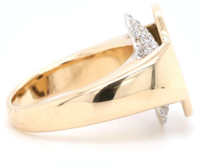 Fabulous 1.00ctw Pave Diamond Abstract Low Dome Ring in 18K