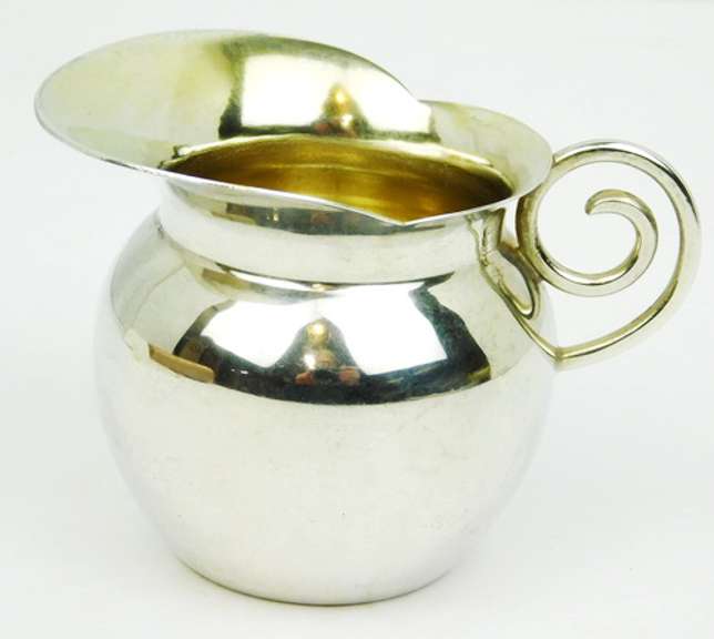 Early Solid Sterling Silver Creamer Pitcher