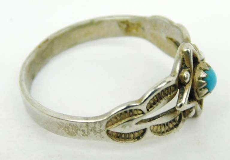 Vintage Bell Trading Childs Sterling Turquoise Ring