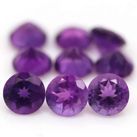 Gorgeous 10.80ct round cut Brazilian Amethyst set