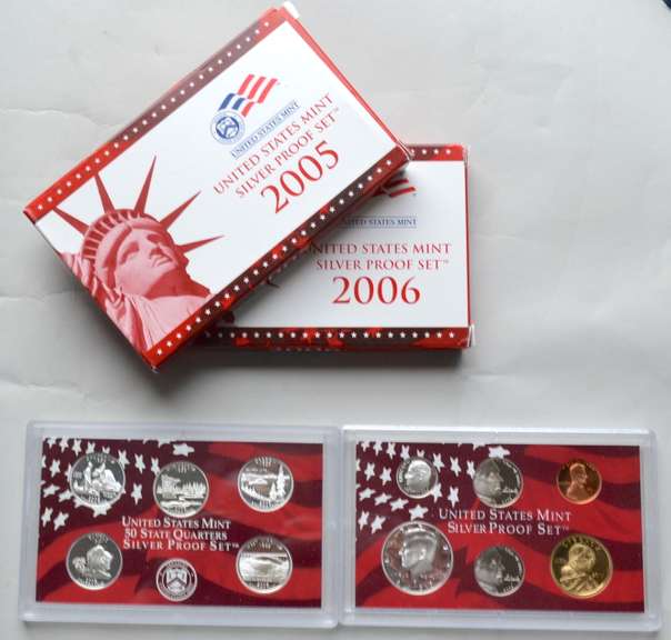 2005 2006 Silver US Proof Sets