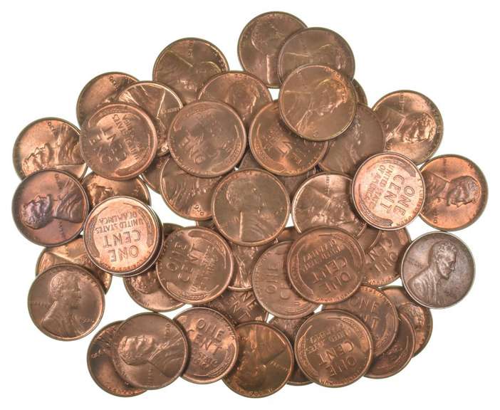 Lot of (50) 1930 BU Lincoln Wheat Cents Roll