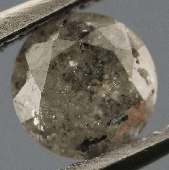 Sunning .32ct smooth cut real gray Diamond solitaire