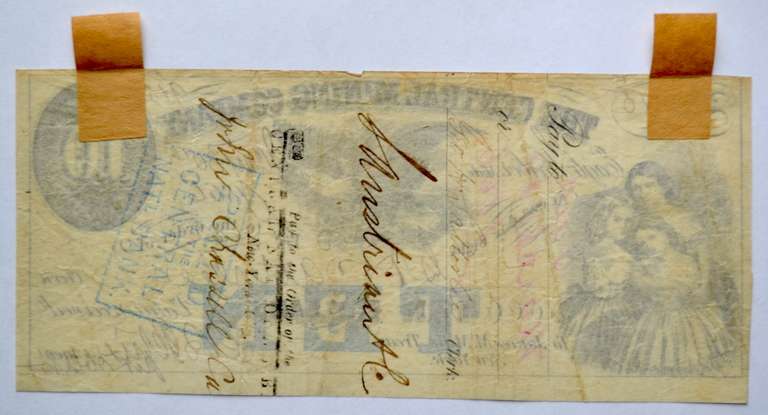 $10 Central Miing Company NY 1866 Note