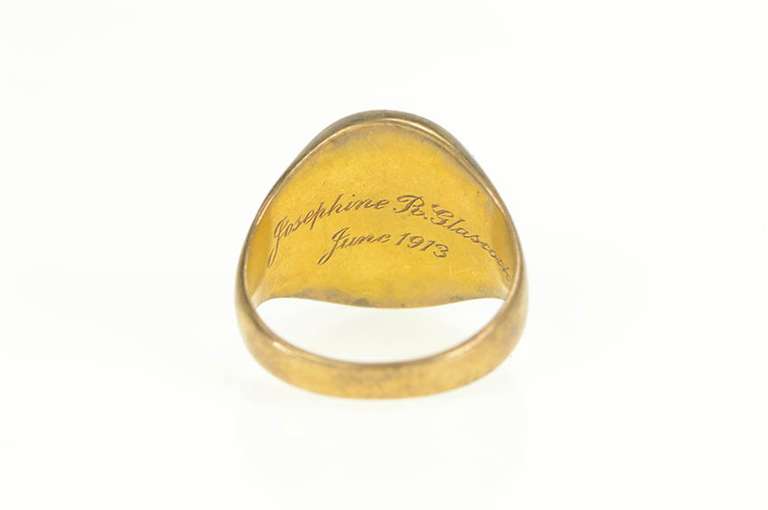 14K Yellow Gold 1913 Miss Madeira School McLean Class Ring