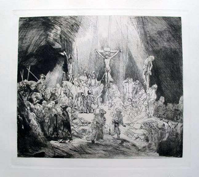 Rembrandt, Christ Crucified Between Two Thieves