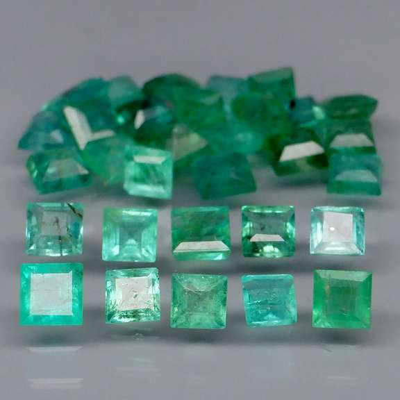 Collectors 3.10ct real Colombian Emerald set