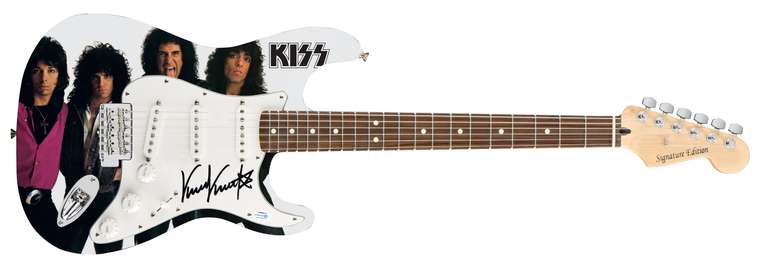 KISS Vinnie Vincent Autographed Signed Photo Graphics Guitar ACOA