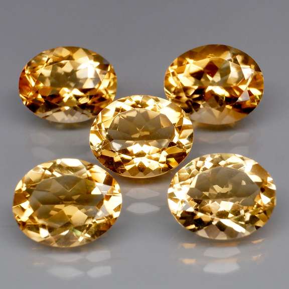 Ravishing 12.10ct 5pc golden Citrine set