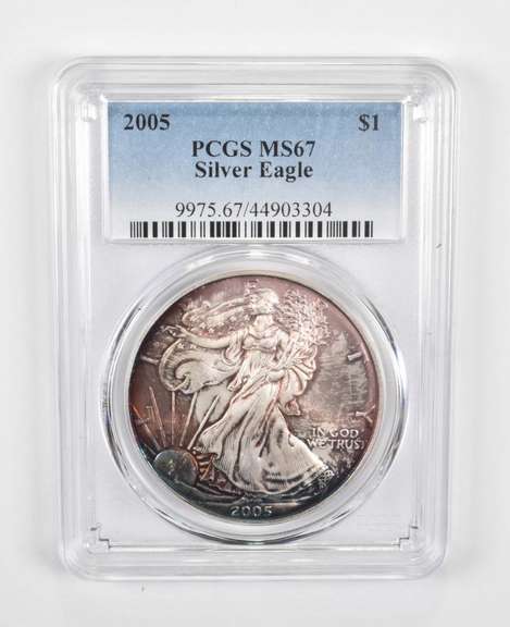 MS67 2005 American Silver Eagle - Graded PCGS