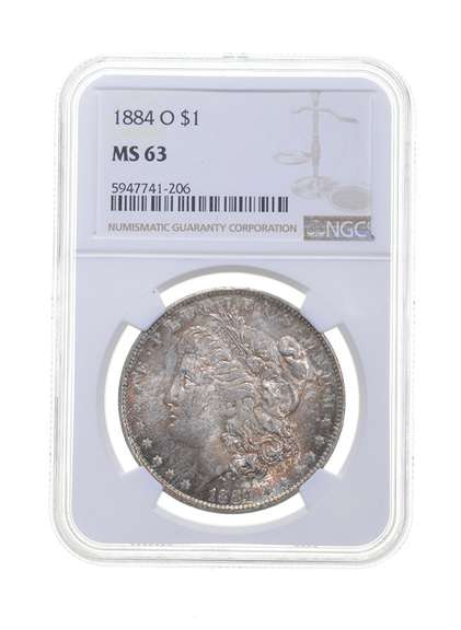 MS63 1884-O Morgan Silver Dollar - Graded NGC