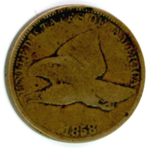 1858 Large Letters Flying Eagle Cent