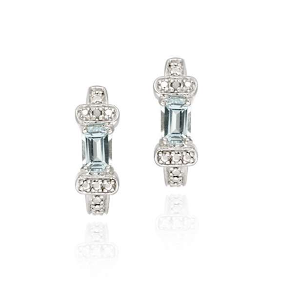 Blue Topaz & Diamond Accent Earrings