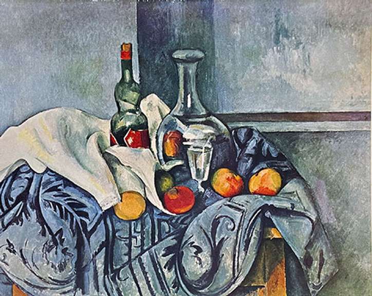 Paul Cezanne, Still Life with Peppermint Bottle