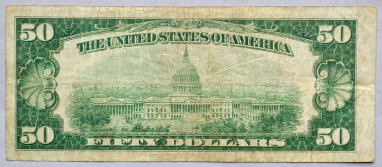 $50 Cleveland National Series of 1929 Note
