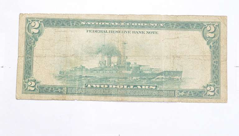 1914 $2 Federal Reserve Bank San Francisco National Currency LG Note
