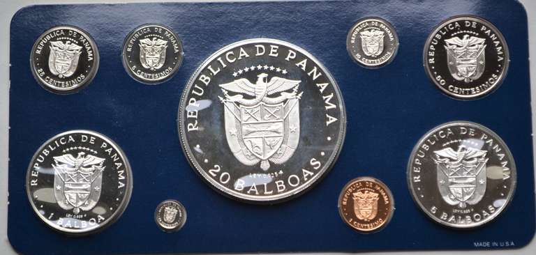 9 Piece 1975 Panama Proof Set
