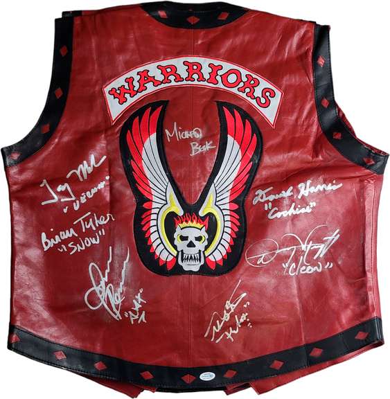 The Warriors Movie Cast Autographed Leather Vest Exact Proof ACOA