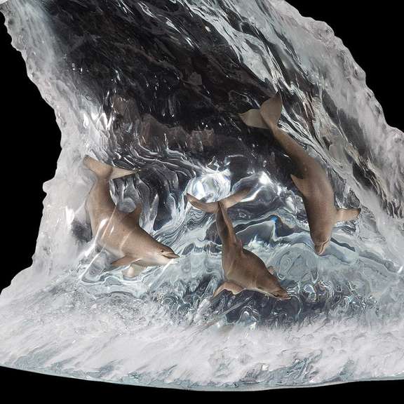Point Break Sculpture/ Glass by Cuevas, John