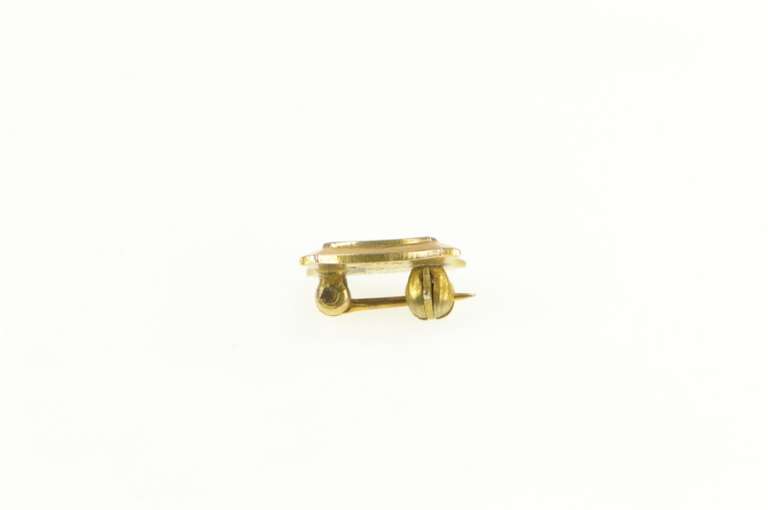 14K Yellow Gold Theta Delta Theta Enamel Ornate Lapel Pin/Brooch