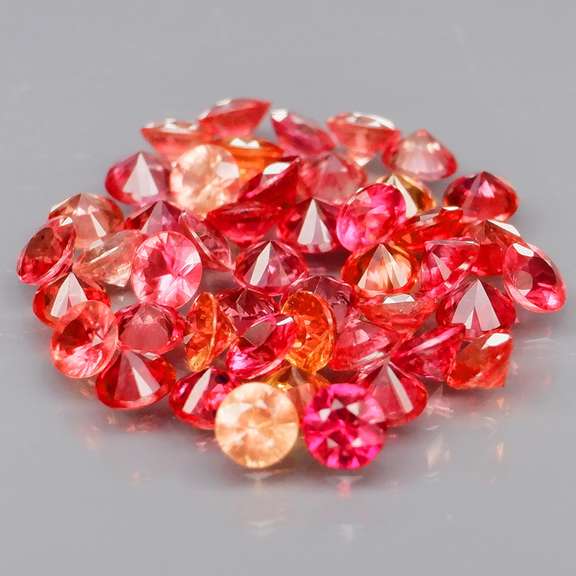 Glittering 45 piece 3.24ct fancy color Sapphire set